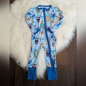 Birdie Bean Military Bears Memorial One Piece Bamboo Pajamas 12-18 months